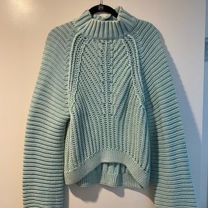 FREE PEOPLE SIZE LARGE Blue Knit Sweater